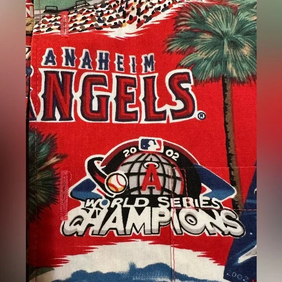 VINTAGE/RARE: Reyn Spooner MLB Angels World Series championship 2002 men’s shirt - Picture 4 of 9